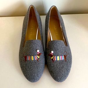Talbots Dog Animal Lover Loafers Shoes | Dachshund Gray